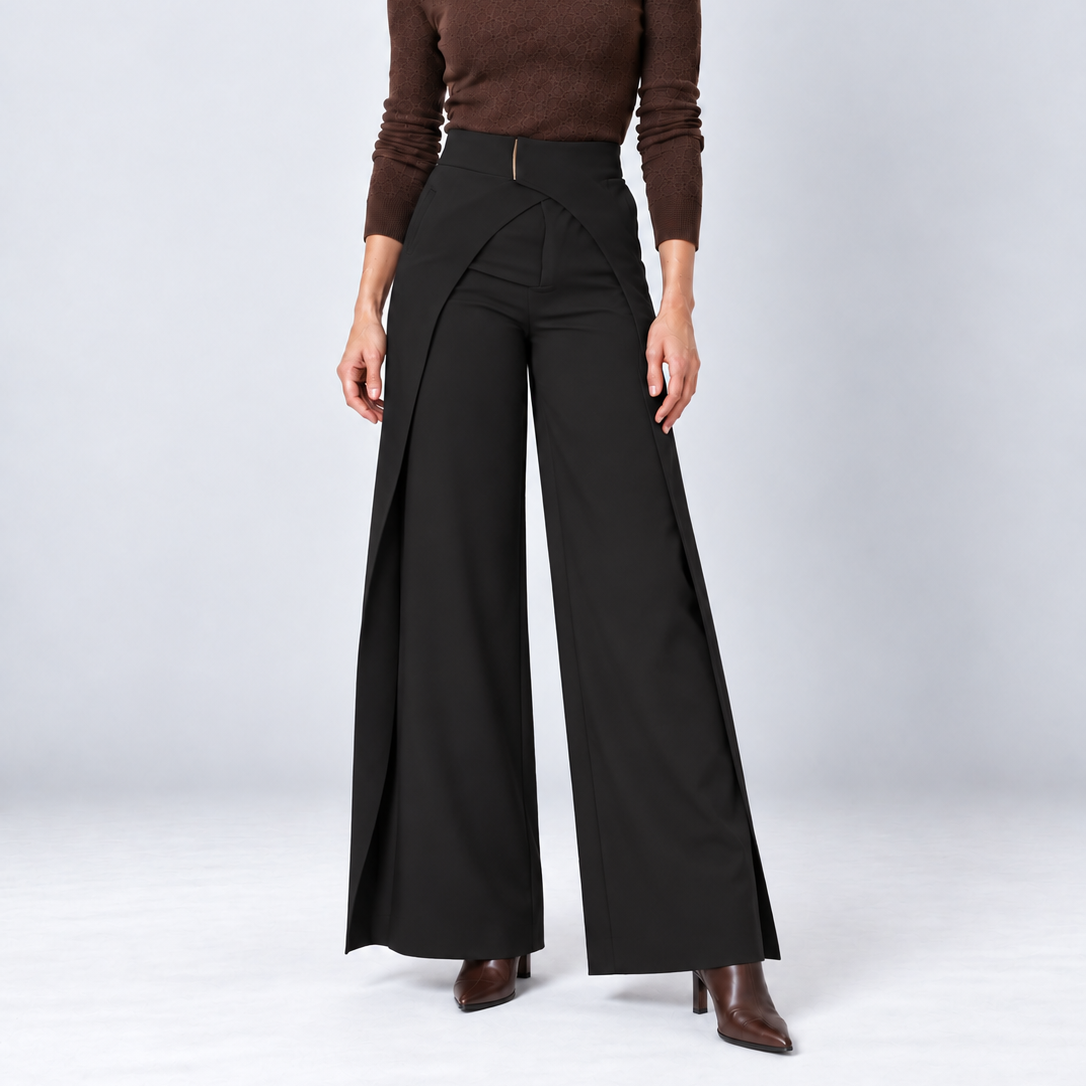 Pantalon large à pans croisés — Julie