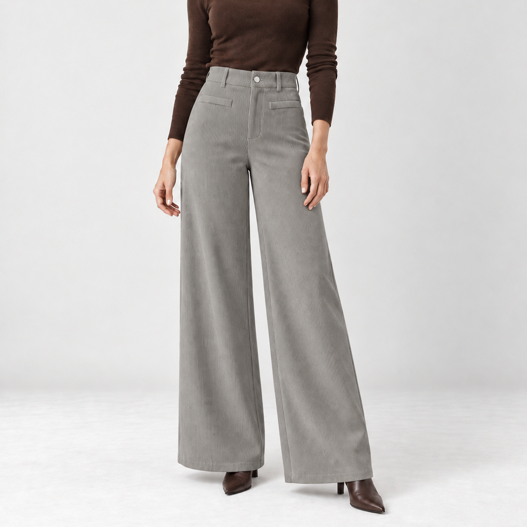Pantaloni palazzo in velluto a coste — Léa