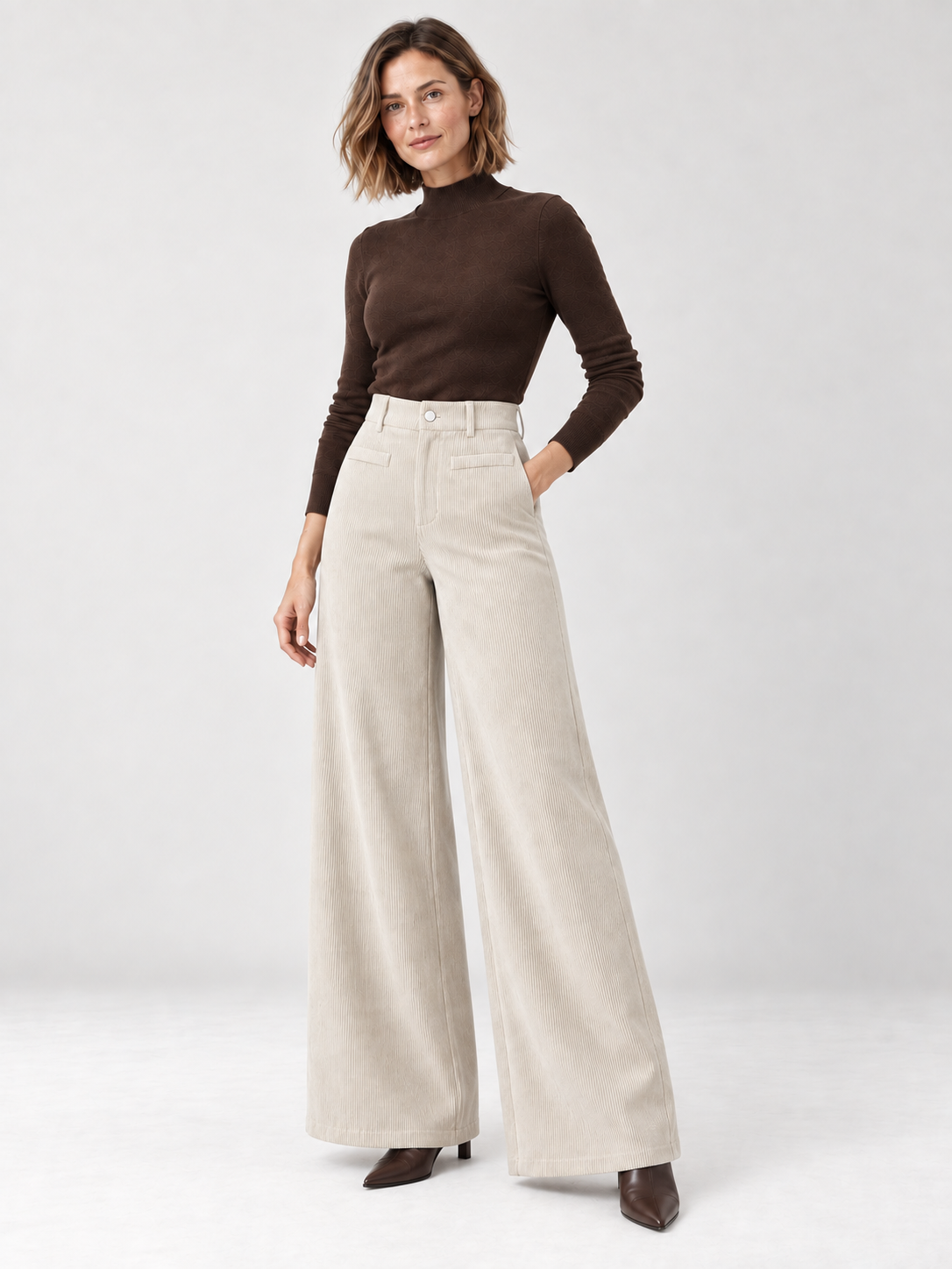 Pantaloni palazzo in velluto a coste — Léa