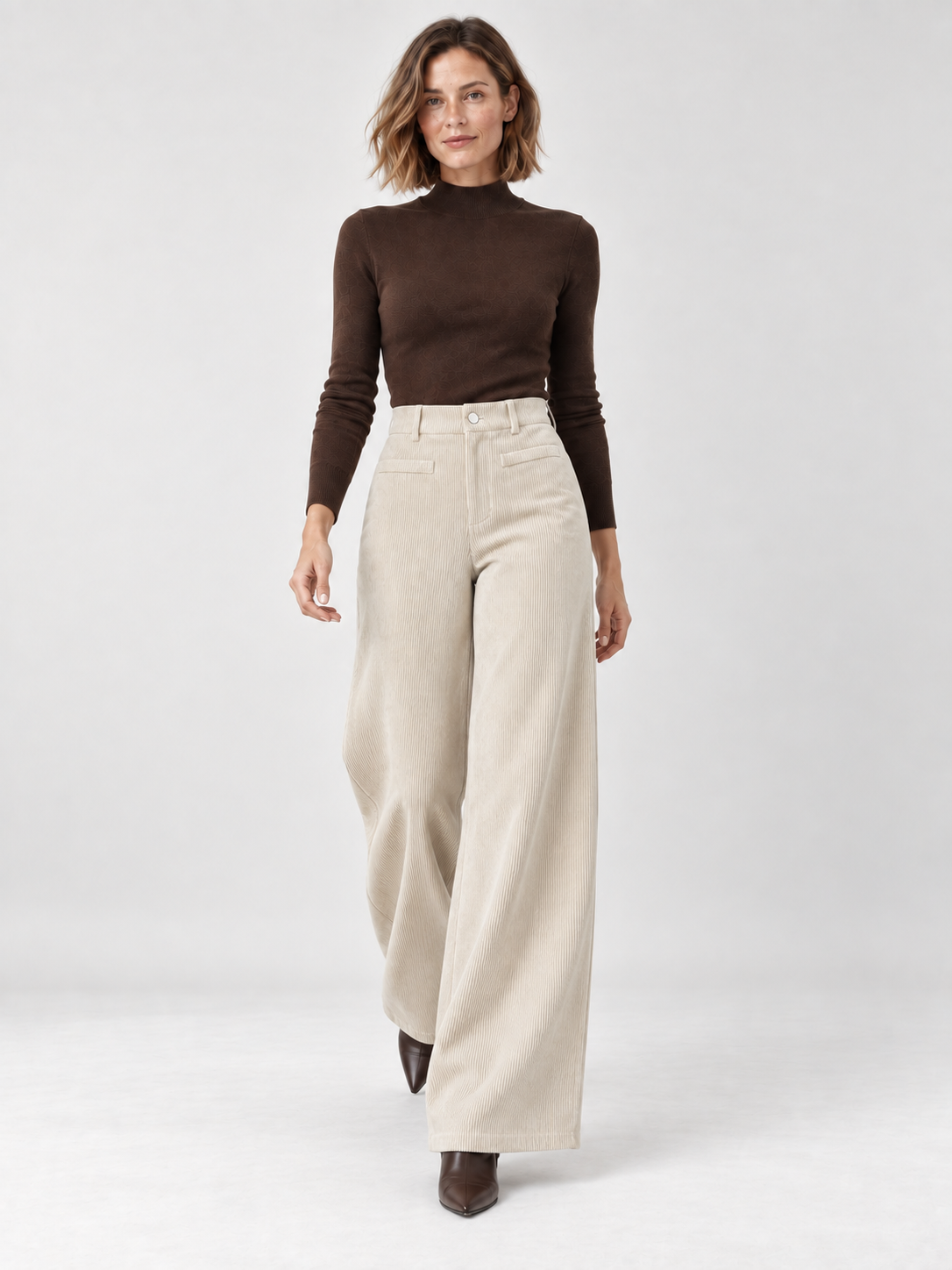 Pantaloni palazzo in velluto a coste — Léa