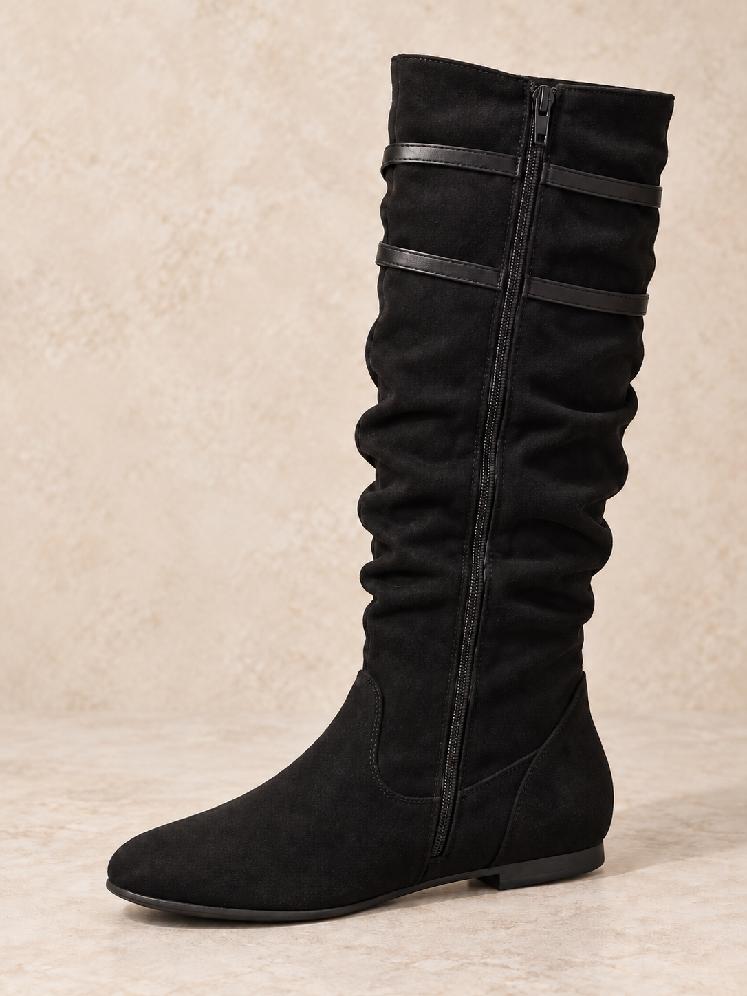 Solène — Suede slouch boots