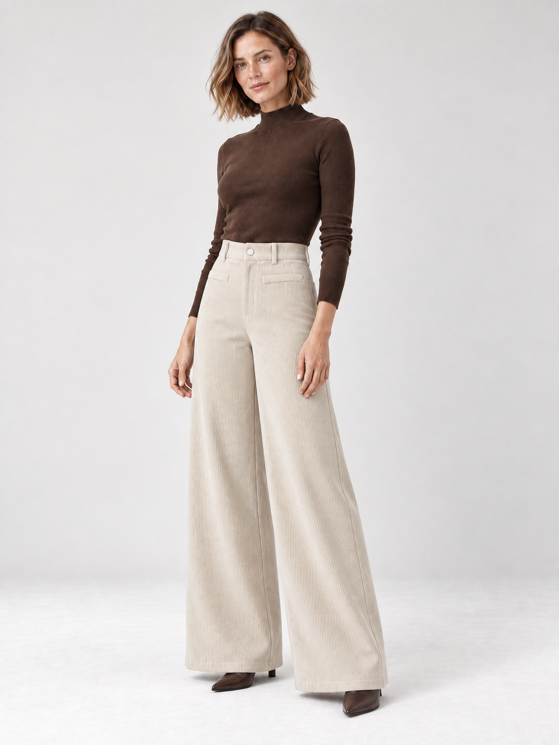 Pantaloni palazzo in velluto a coste — Léa
