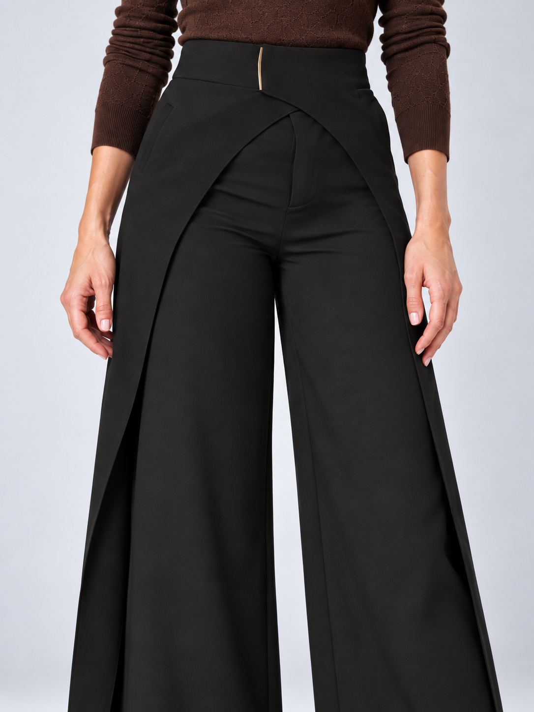 Julie - Wide-leg wrap trousers