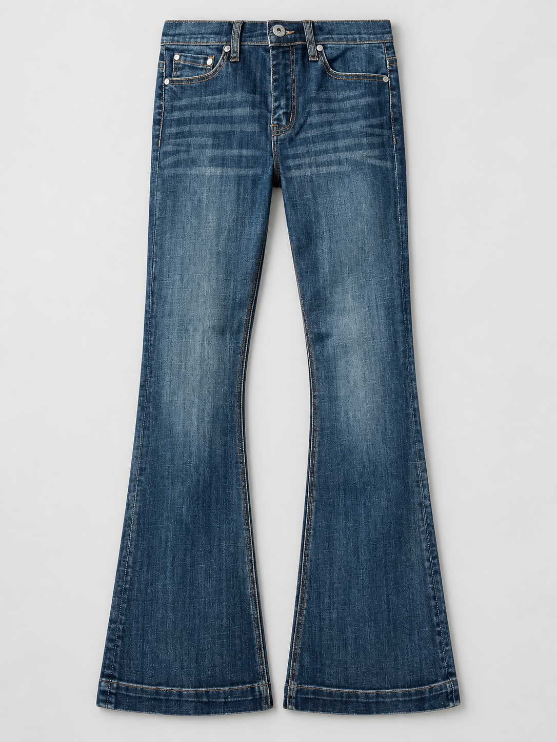 Jean évasé en coton bleu vintage