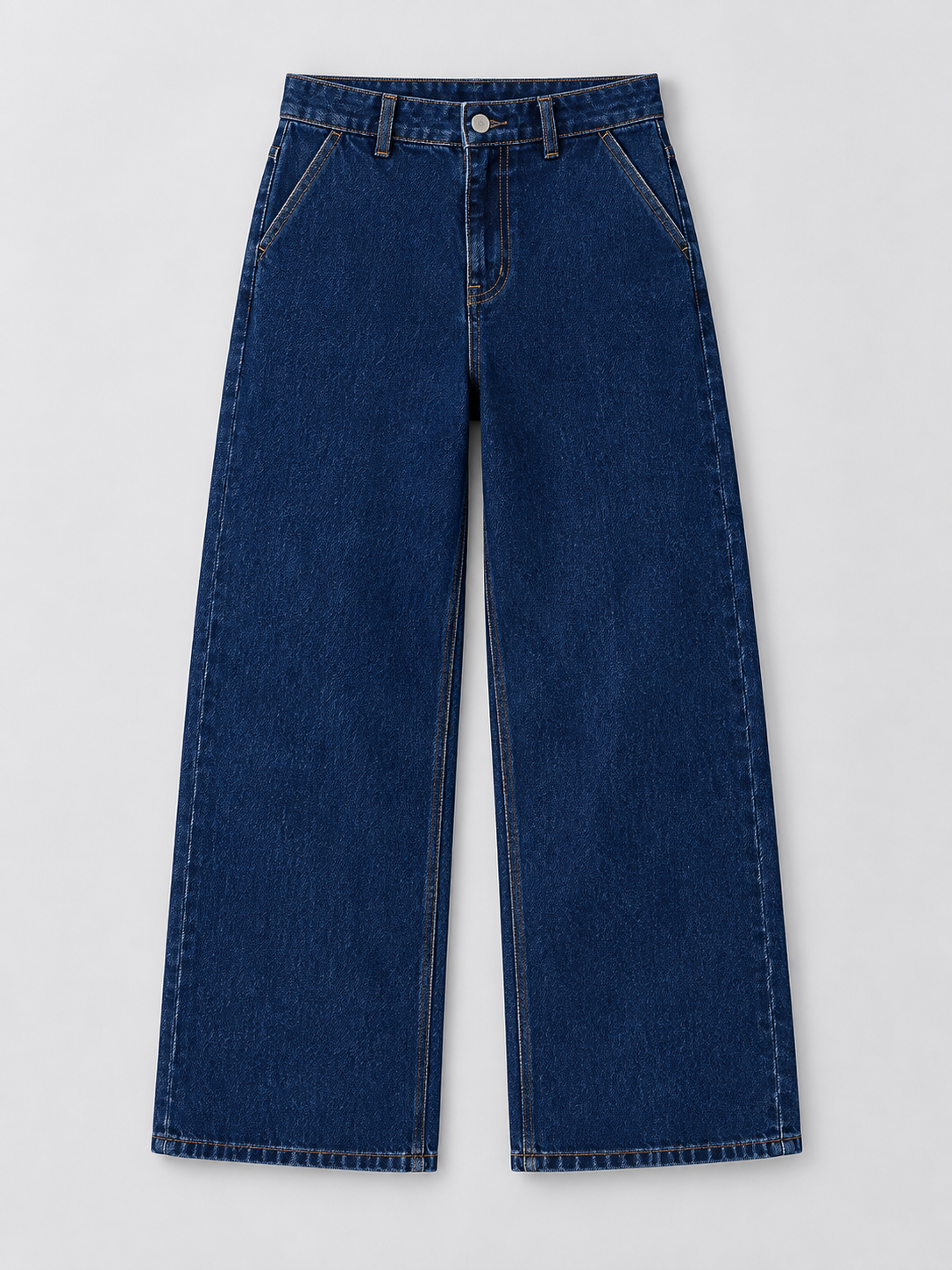 Jeans ampi lunghezza caviglia blu indaco