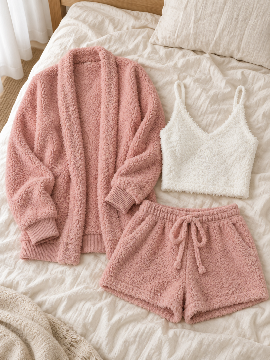 Cozy and Warm Fleece Pajama Set - 3 Pieces