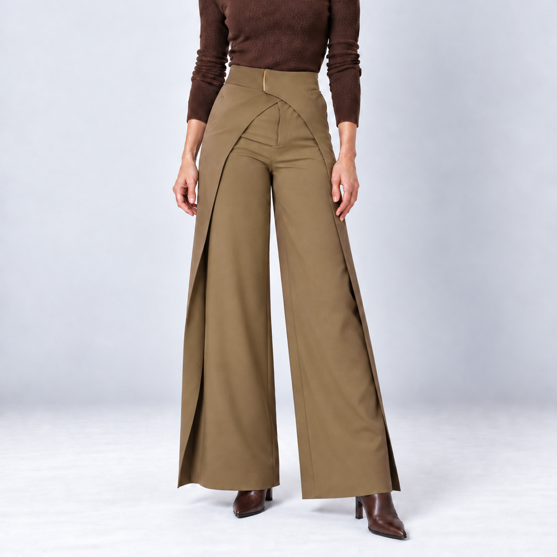 Julie - Wide-leg wrap trousers