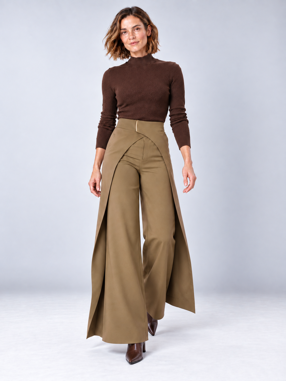Julie - Wide-leg wrap trousers