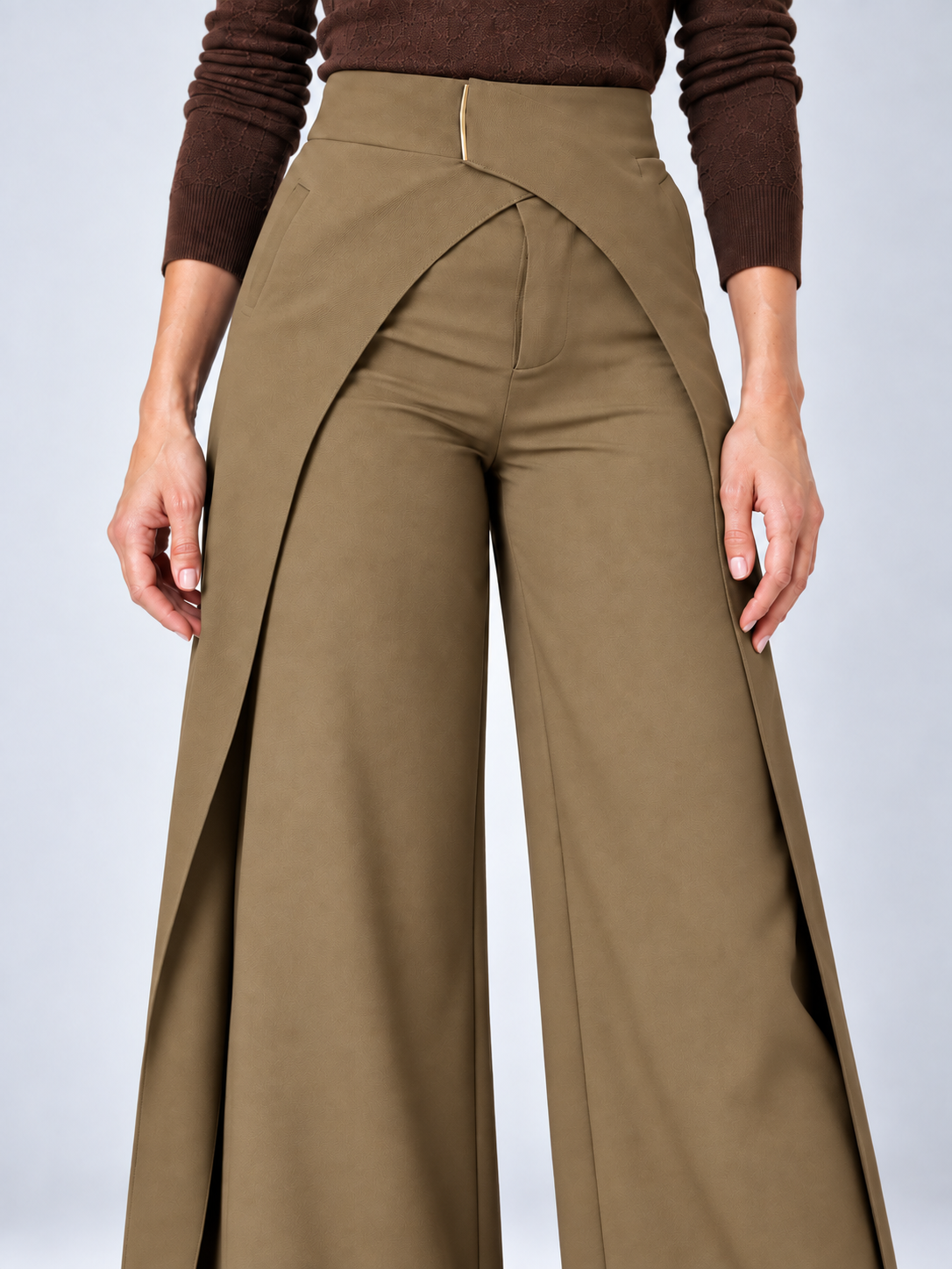 Julie - Wide-leg wrap trousers