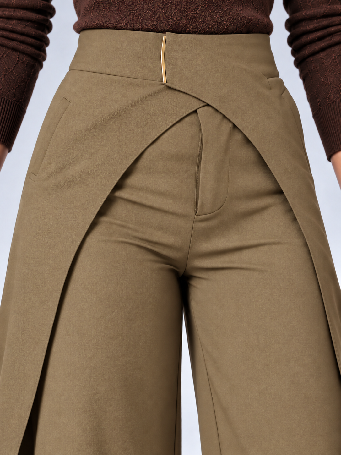 Julie - Wide-leg wrap trousers