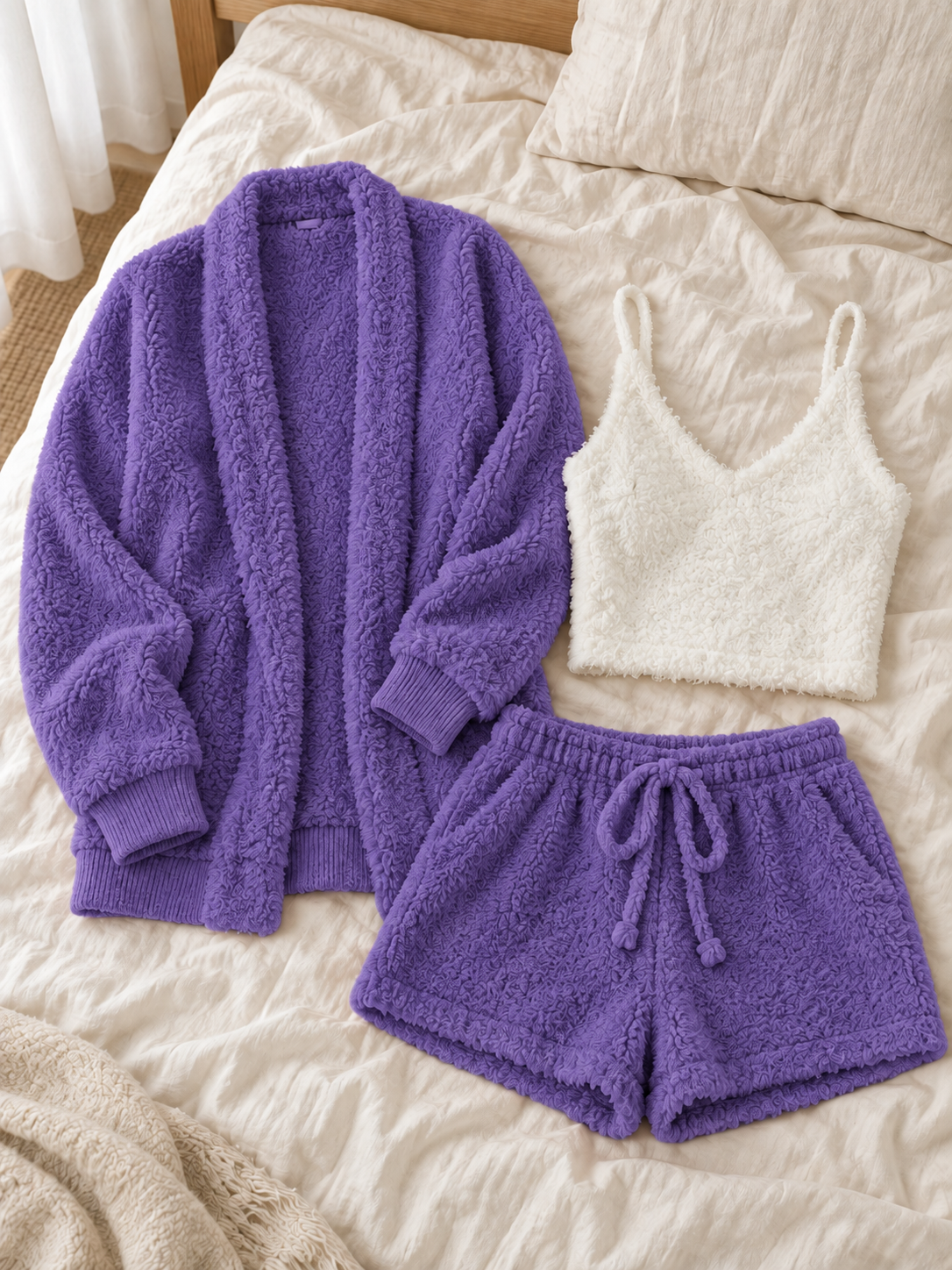 Cozy and Warm Fleece Pajama Set - 3 Pieces
