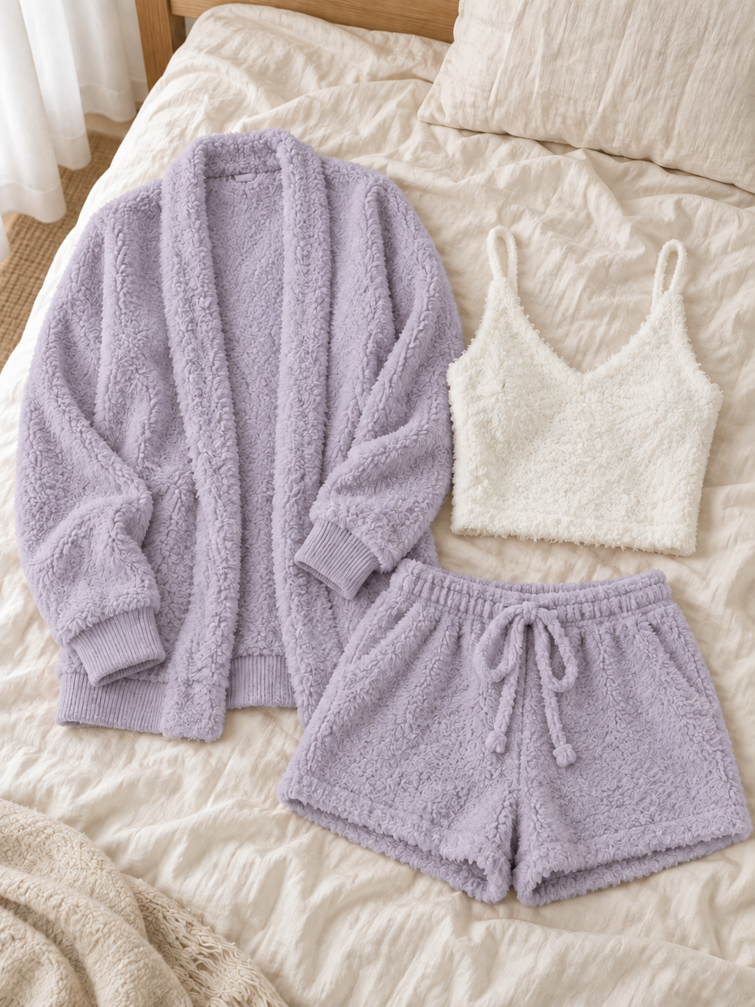 Cozy and Warm Fleece Pajama Set - 3 Pieces