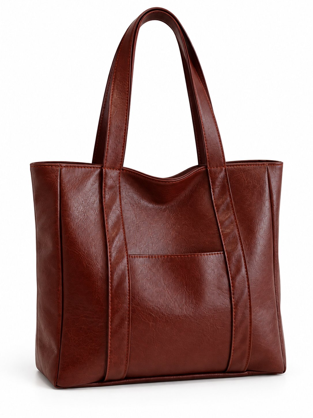 Agathe — Leather tote with clean lines