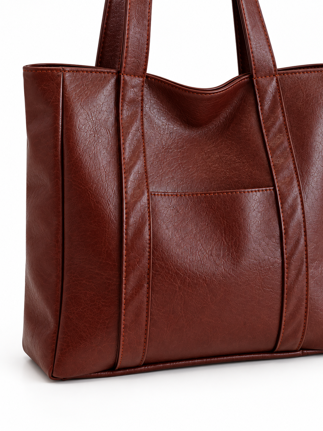 Agathe — Leather tote with clean lines