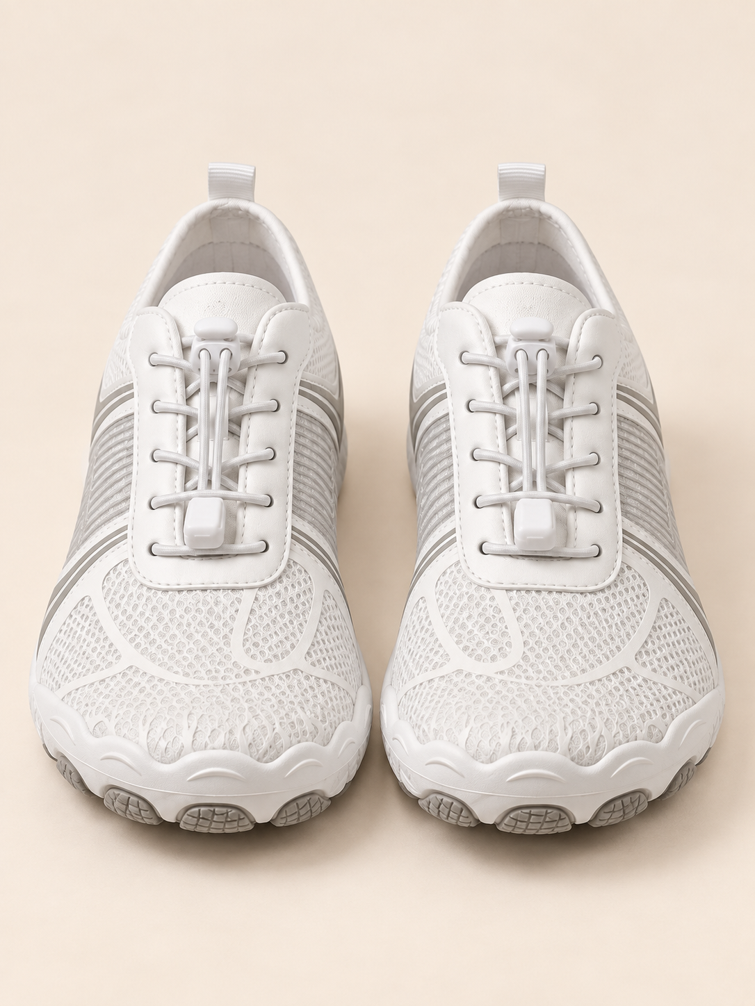 Aglaé — Blanc et gris — paire de face