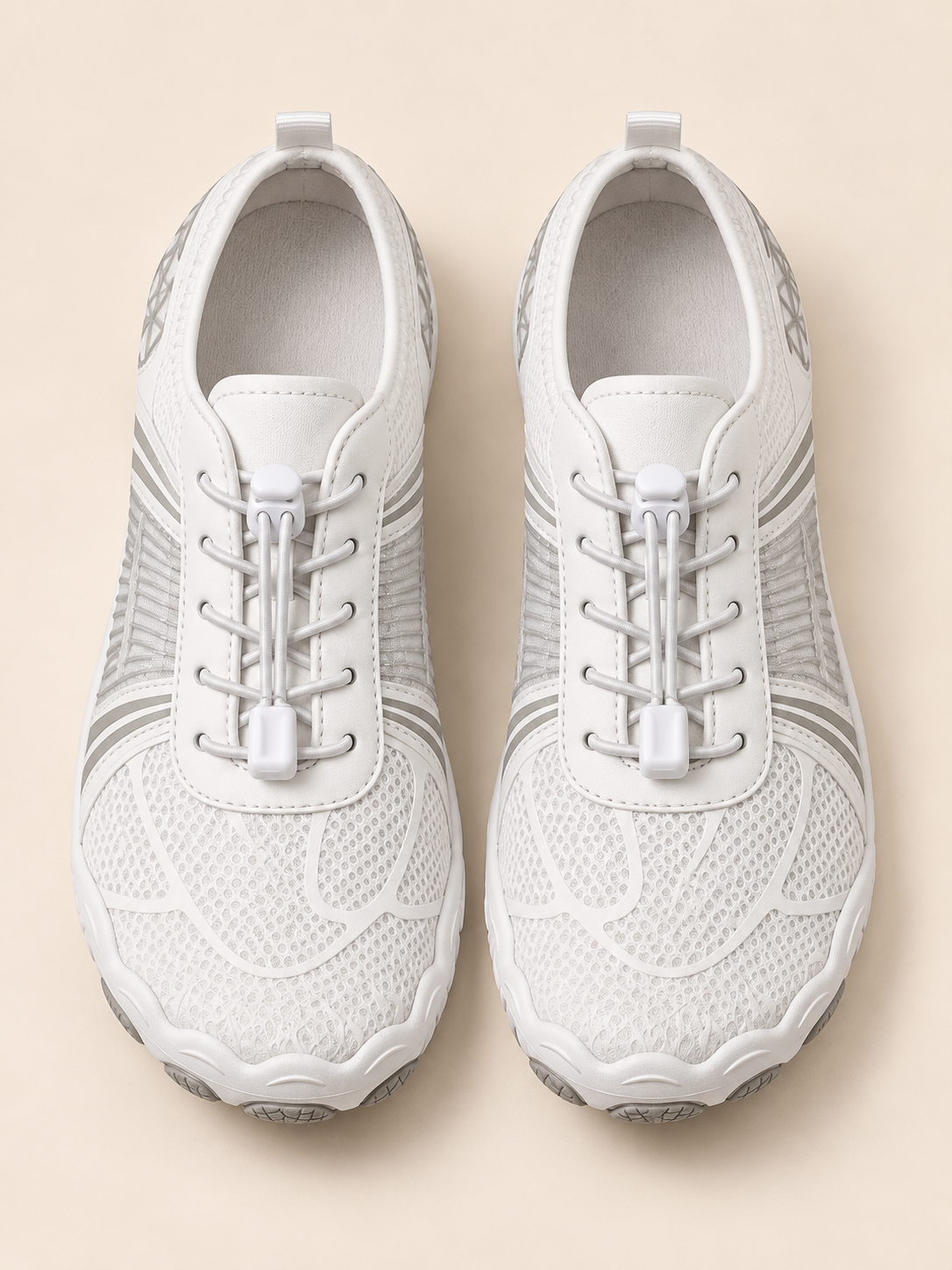 Aglaé — Blanc et gris — paire vue de dessus