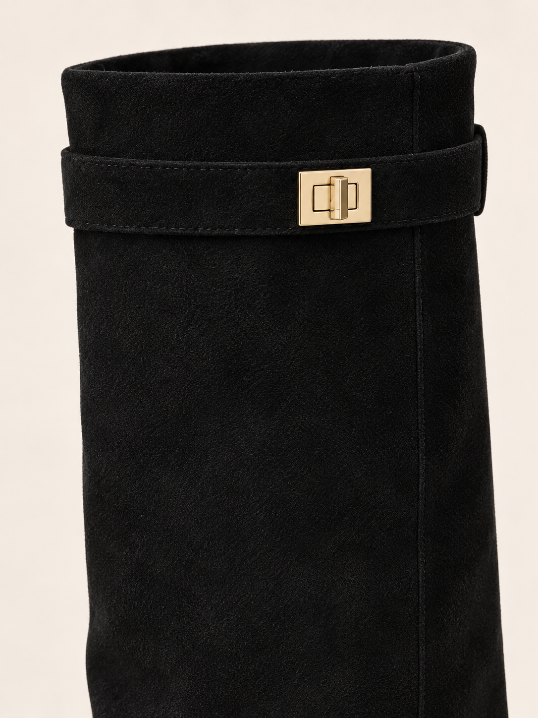 Amandine — Noir — Détail du fermoir et de la matière