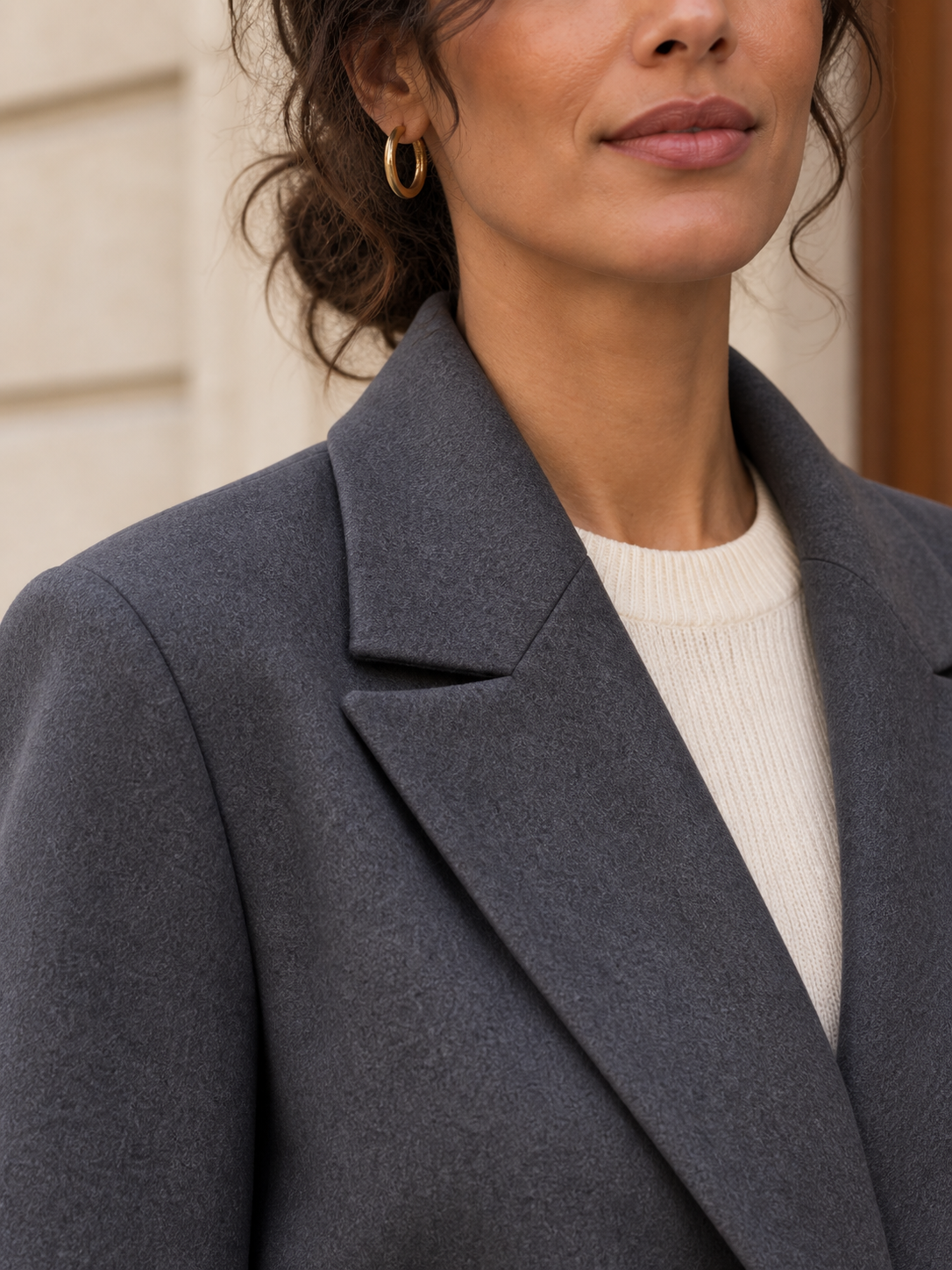 Clarisse — Wool blazer with tie detail