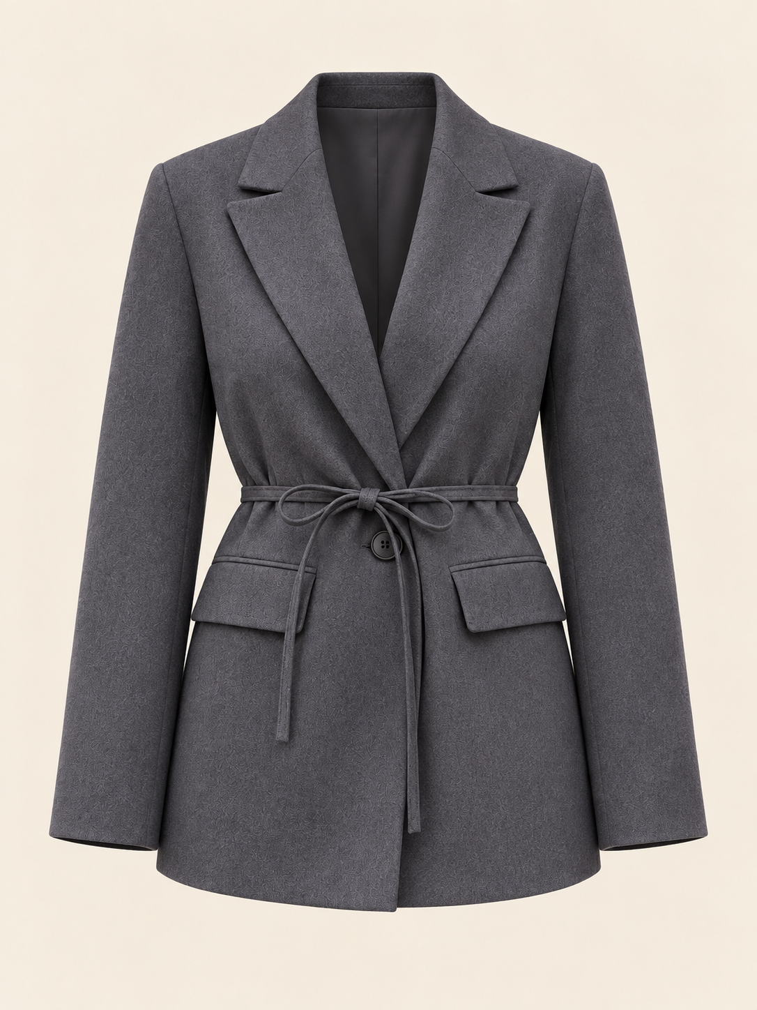 Clarisse — Wool blazer with tie detail