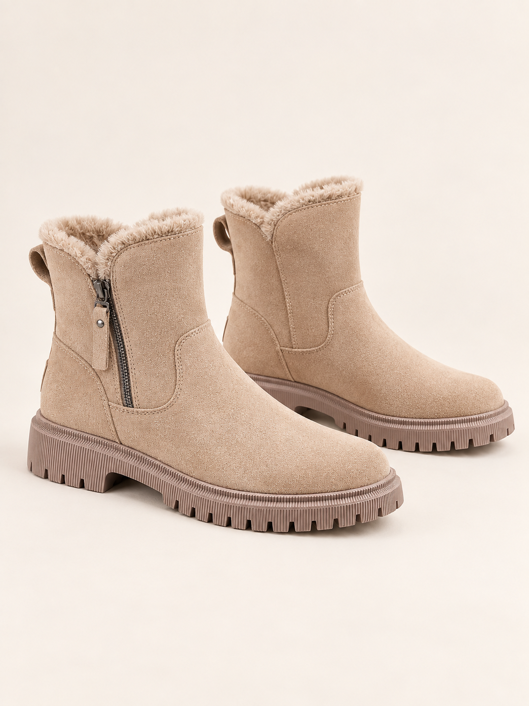 Noémie — Soft-lined faux suede ankle boots