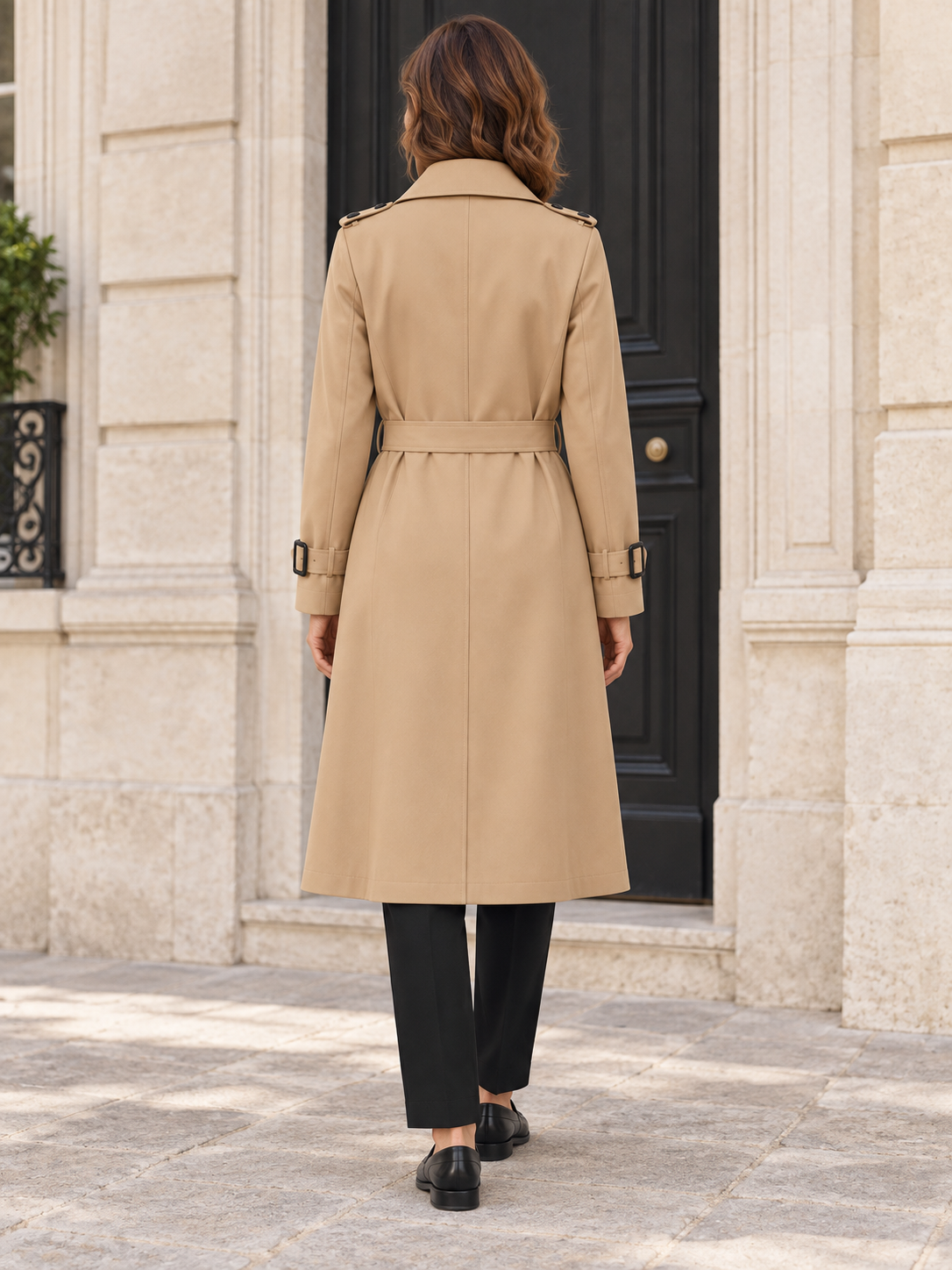 Victoire — Belted mid-length trench coat