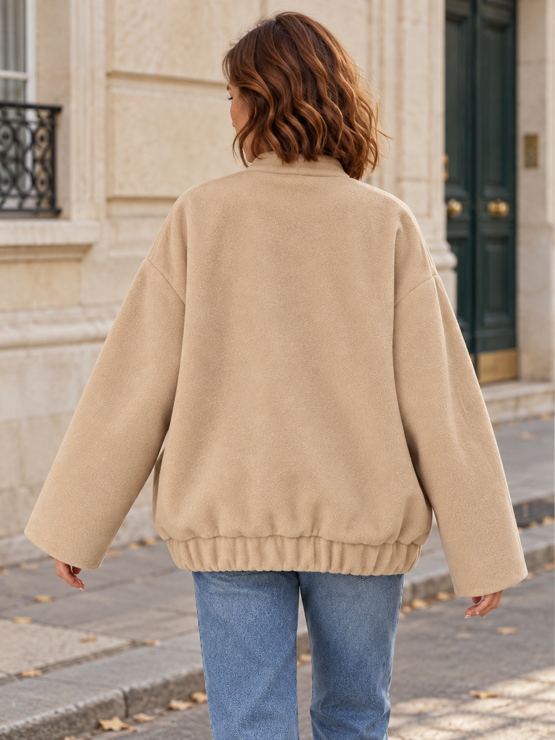 Giacca ampia effetto pile — Bertille