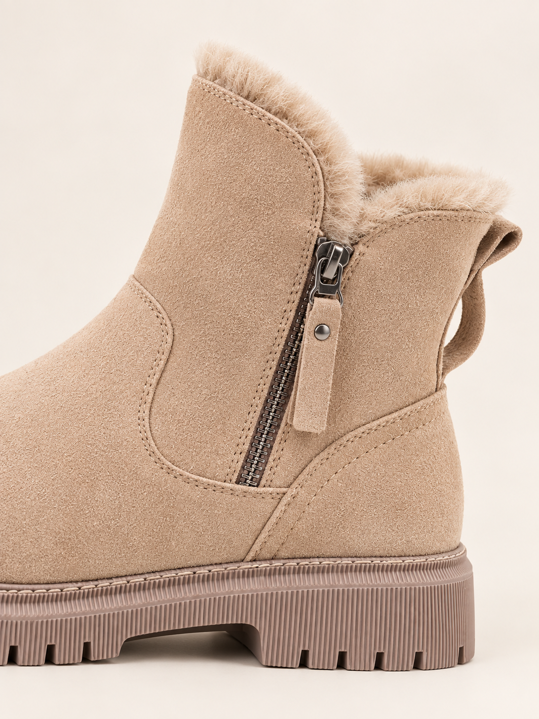 Noémie — Soft-lined faux suede ankle boots