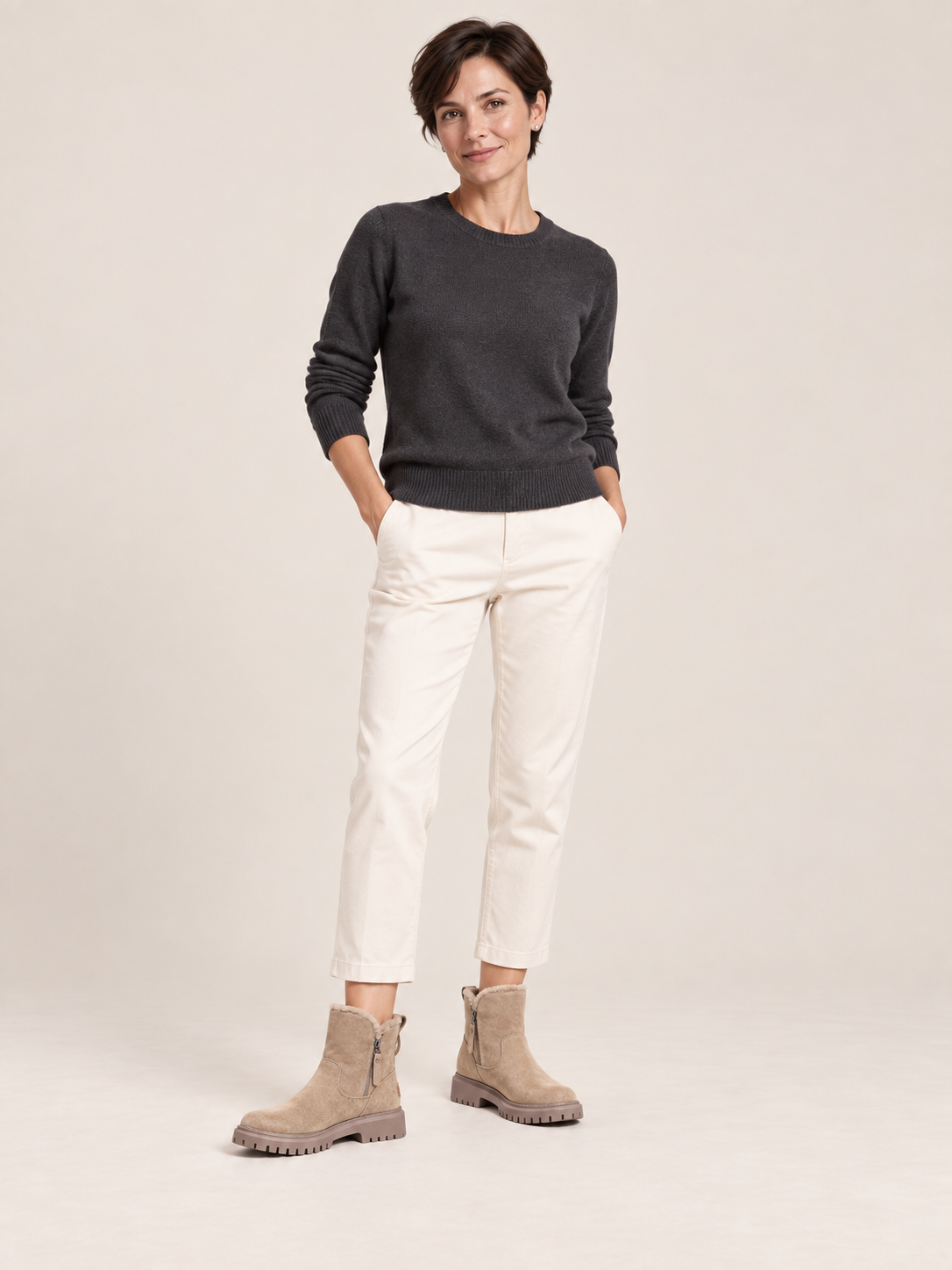 Noémie — Soft-lined faux suede ankle boots