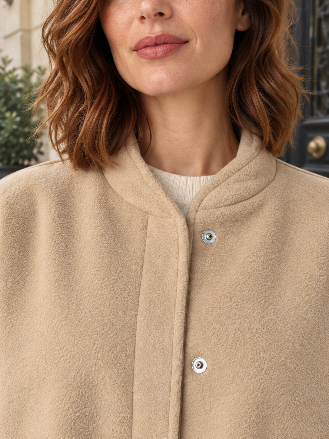 Giacca ampia effetto pile — Bertille