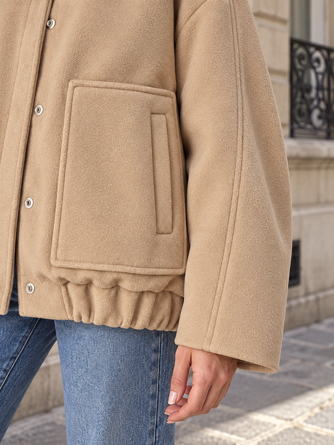Giacca ampia effetto pile — Bertille