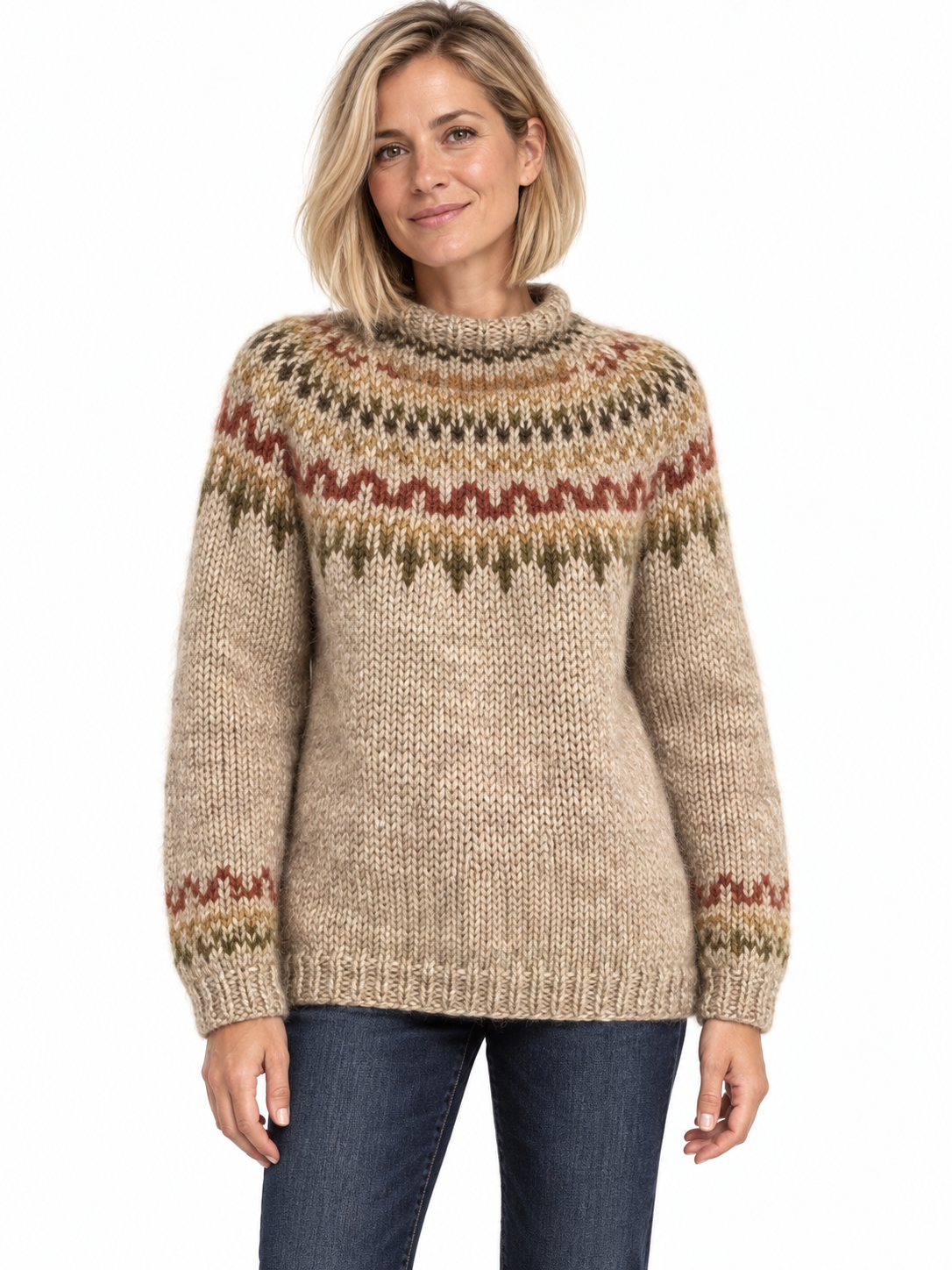 Pull en laine à motifs jacquard — Adèle
