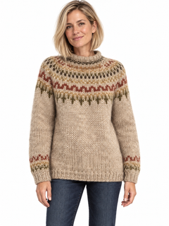 Pull en laine à motifs jacquard — Adèle