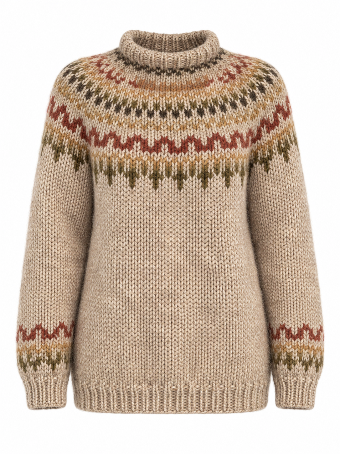 Maglione in lana con motivi jacquard — Adèle