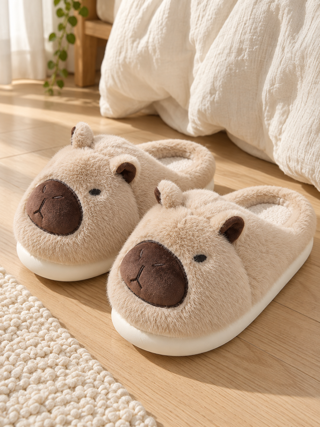 Colette — Capybara plush slippers