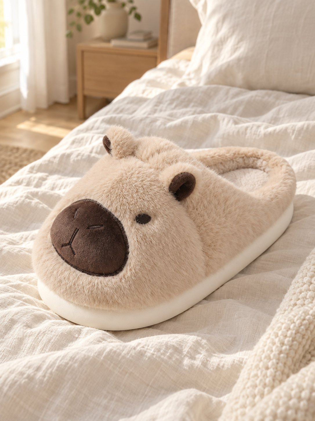 Colette — Capybara plush slippers