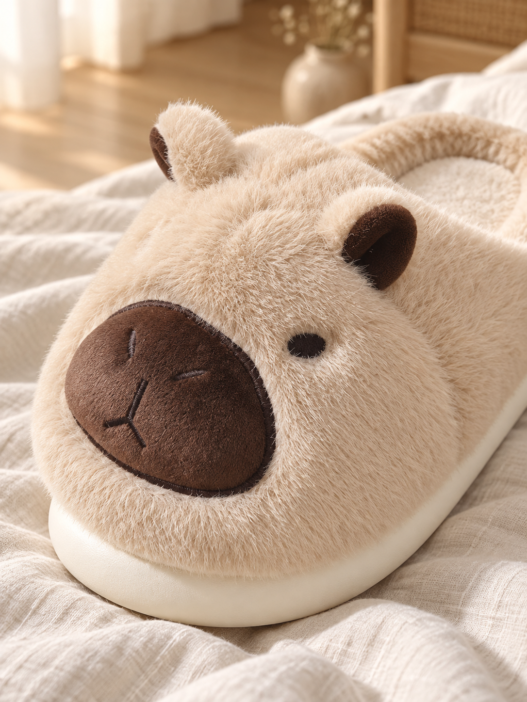 Colette — Capybara plush slippers