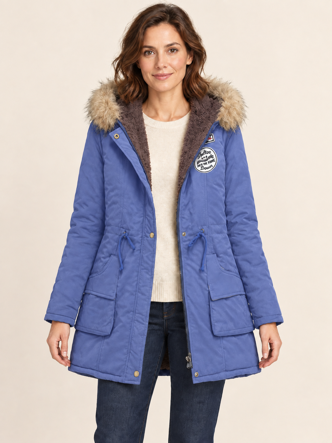 Parka con cappuccio e fodera in pile — Éloïse