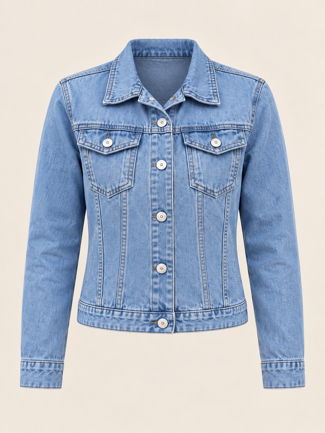 Veste en jean à poches boutonnées — Maëlle