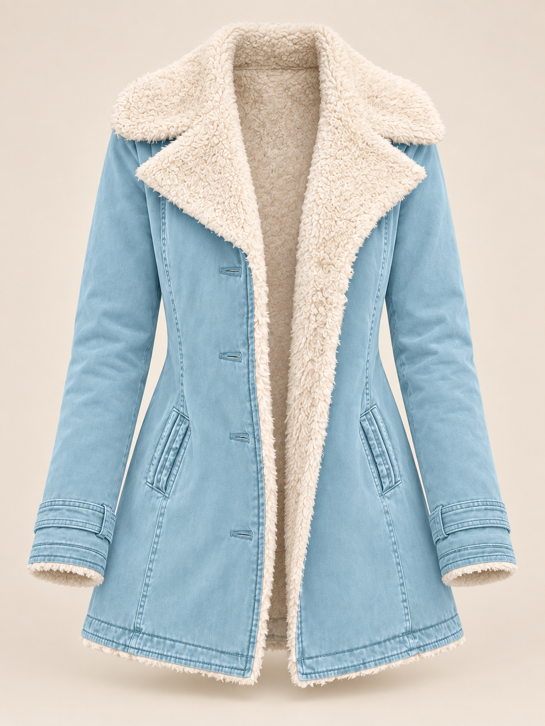 Parka con ampio collo effetto pile — Mélina