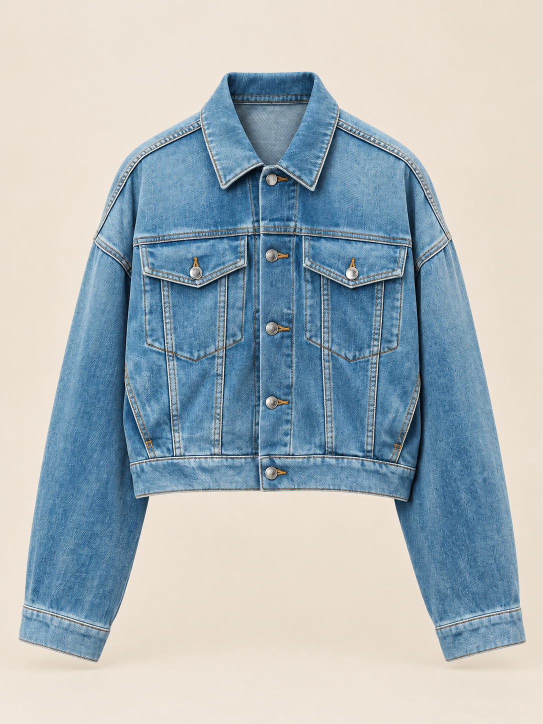 Veste courte en jean délavé — Roseline