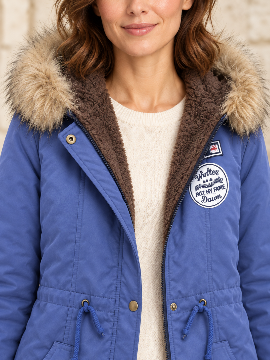Parka con cappuccio e fodera in pile — Éloïse