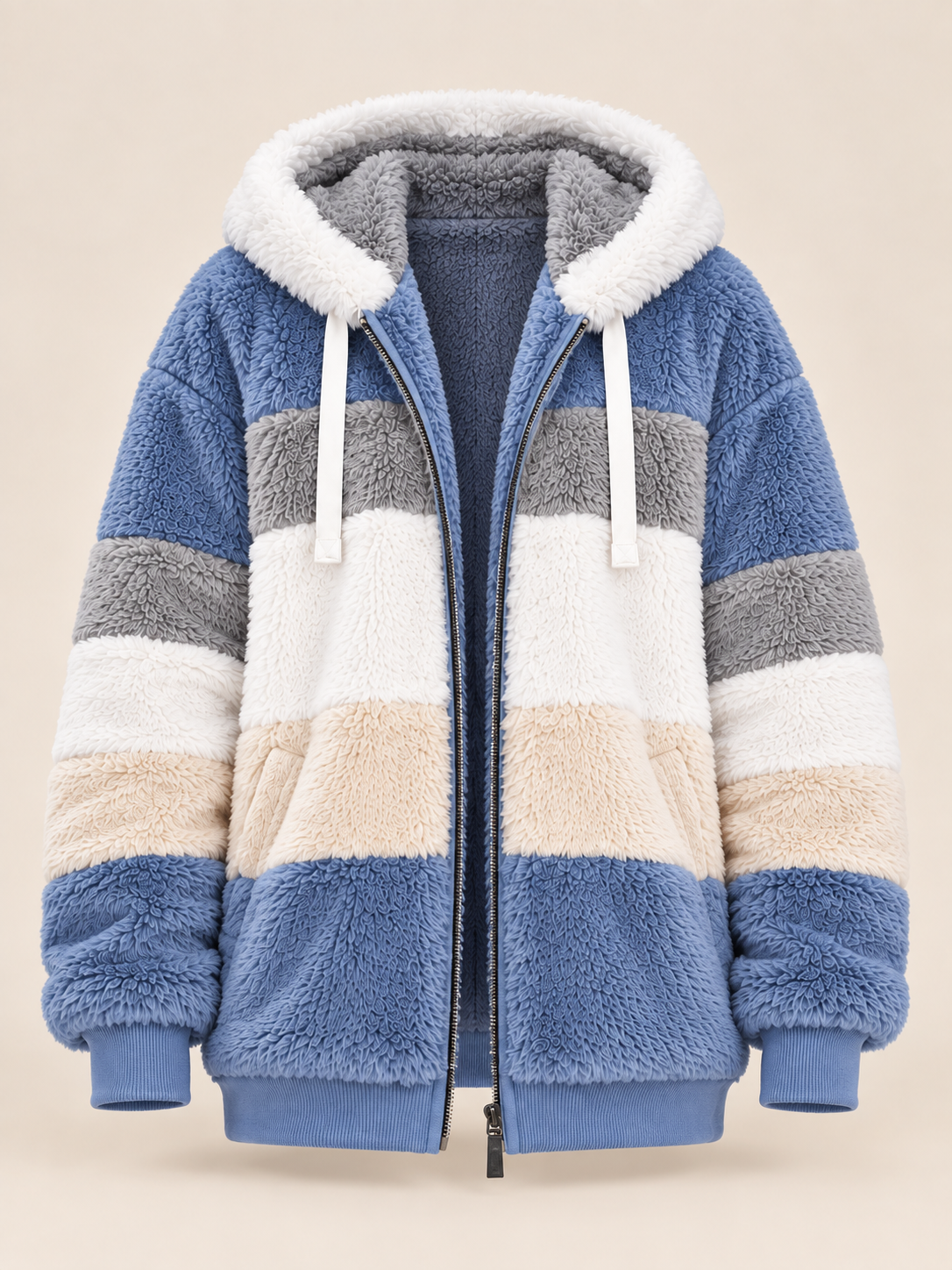 Veste à capuche aspect polaire — Célestine