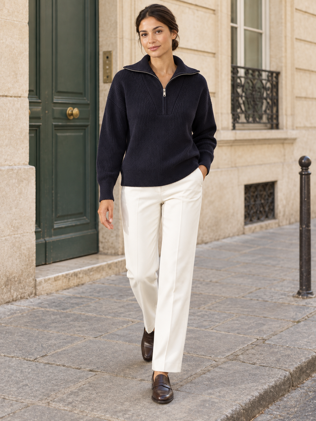 Pull en laine à col camionneur — Jeanne