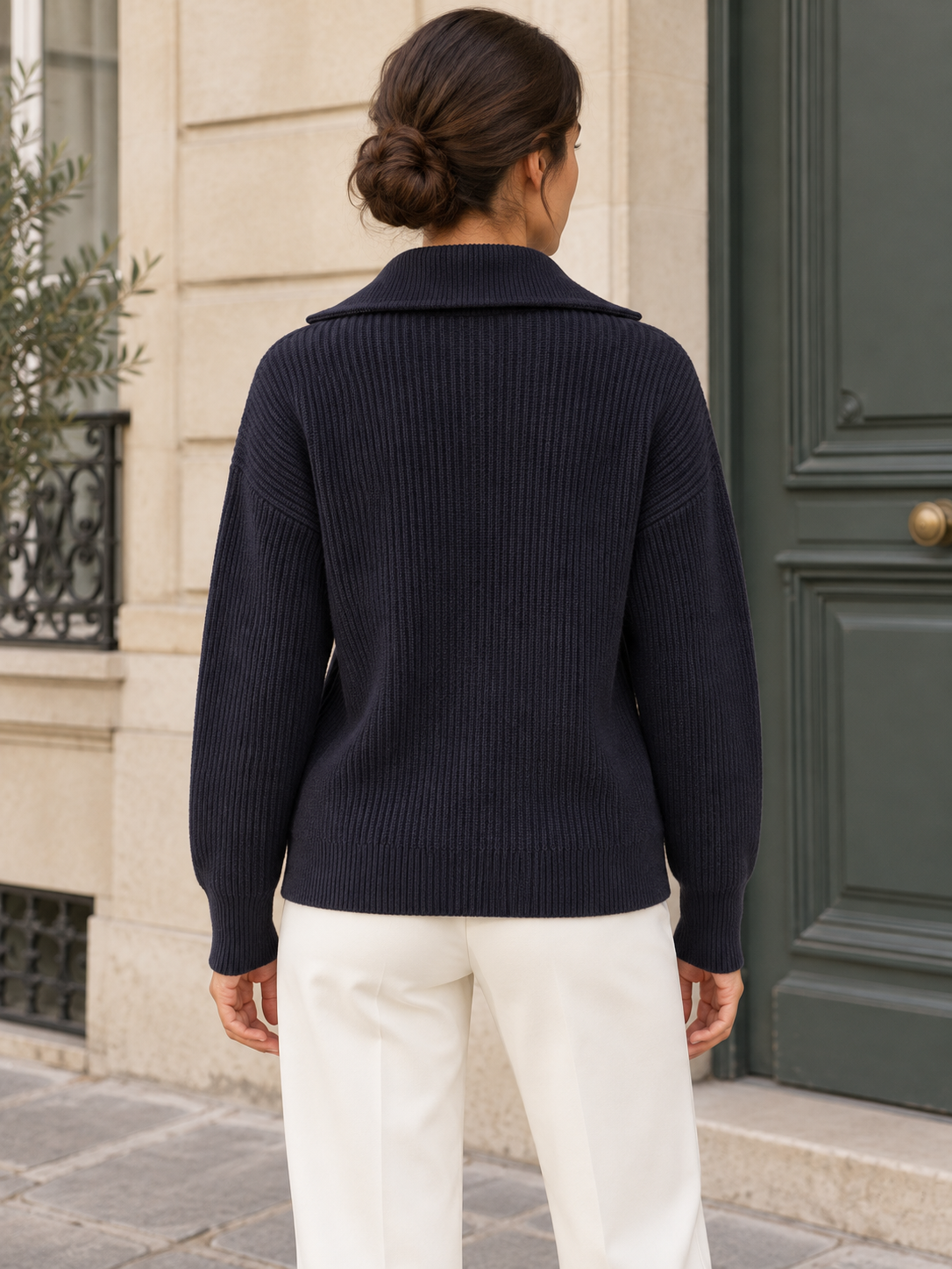 Pull en laine à col camionneur — Jeanne