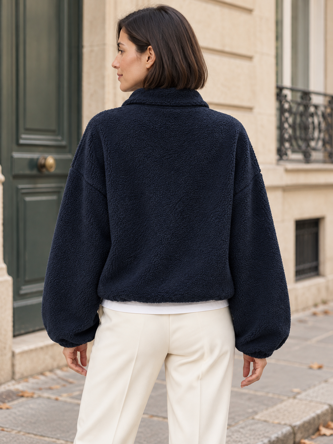 Sweat aspect polaire à col zippé — Amélie