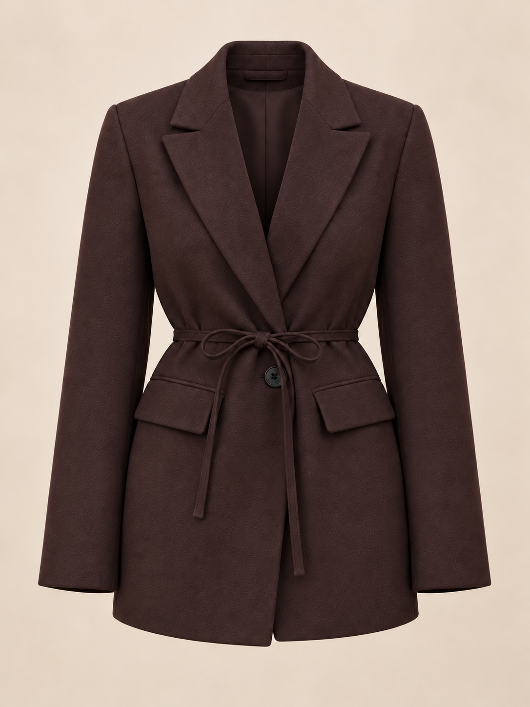 Clarisse — Wool blazer with tie detail