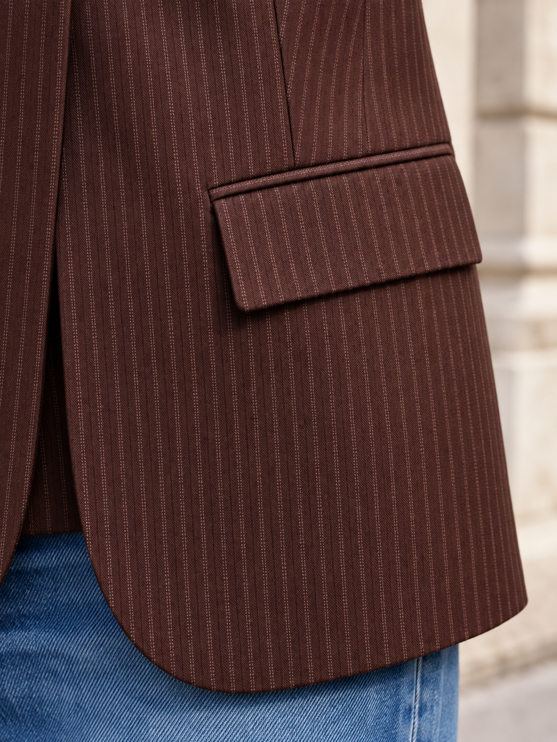 Hortense — Striped wool fitted blazer