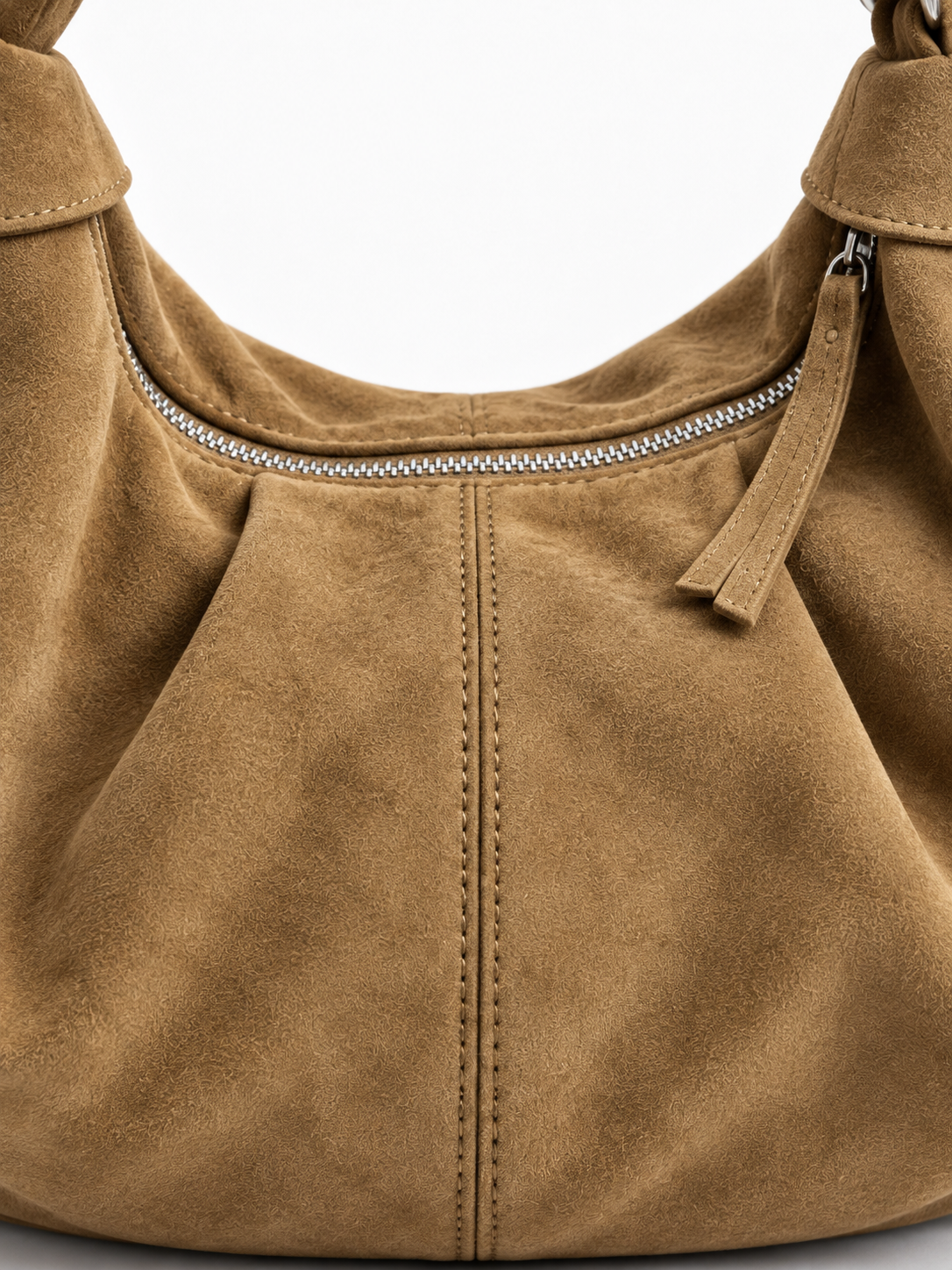 Sac porté épaule en daim — Suzanne