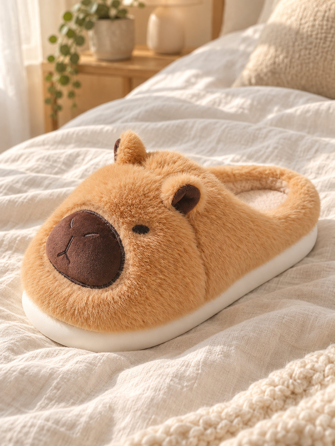 Colette — Capybara plush slippers