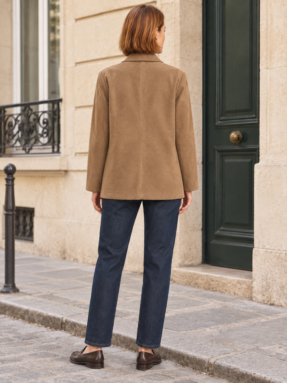 Veste en suédine à trois boutons — Mathilde